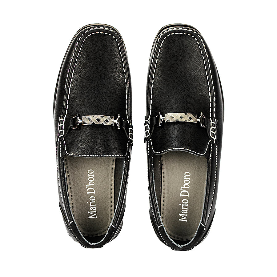 Mario D' Boro Men's Casual Loafers Mw 24575 Black/Dark Brown C45