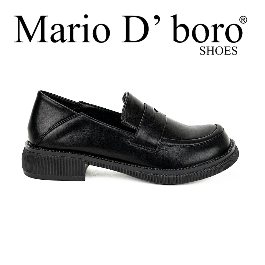 Mario D' Boro Women's Korean Flat Shoes Lv 22242 Black/White