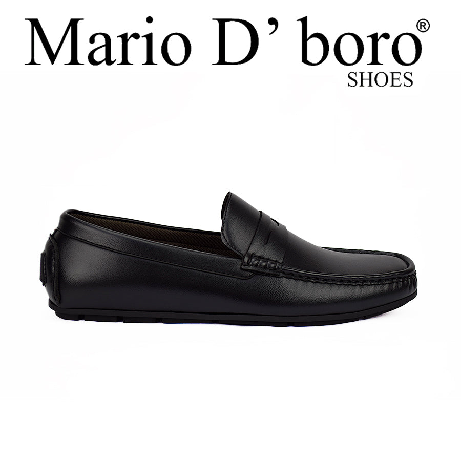Mario D' Boro Men's Casual Loafers Mw 22369 Black