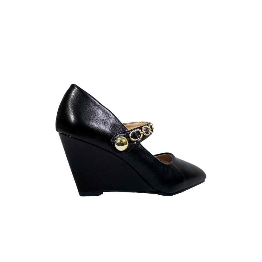 Mario D' Boro Women's Wedge Sandals LY 28302 Black/Taupe C67