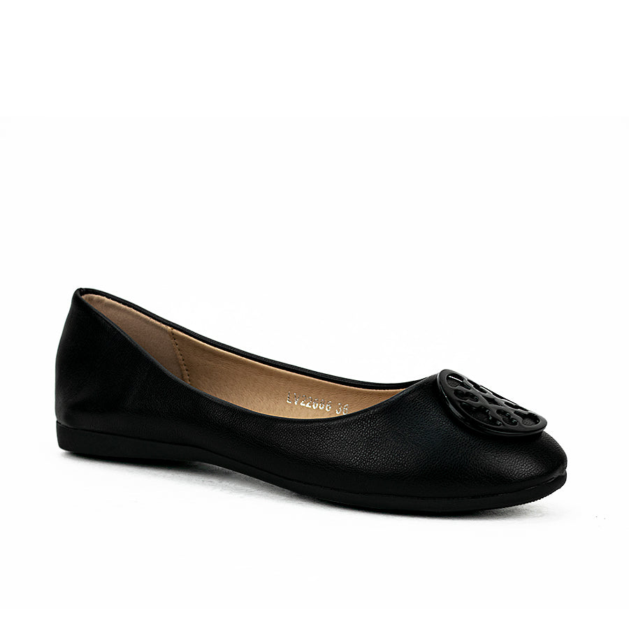 Mario D' Boro Women's Flat Shoes Lv 22686 Black/Beige