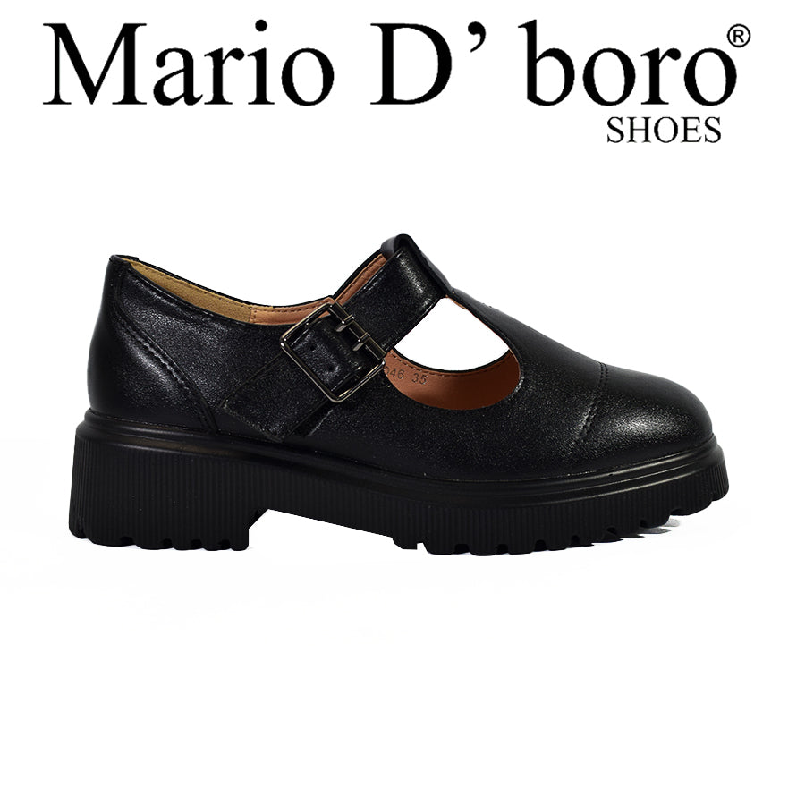 Mario D' Boro Women's Korean Flats LX 26046 Black C56