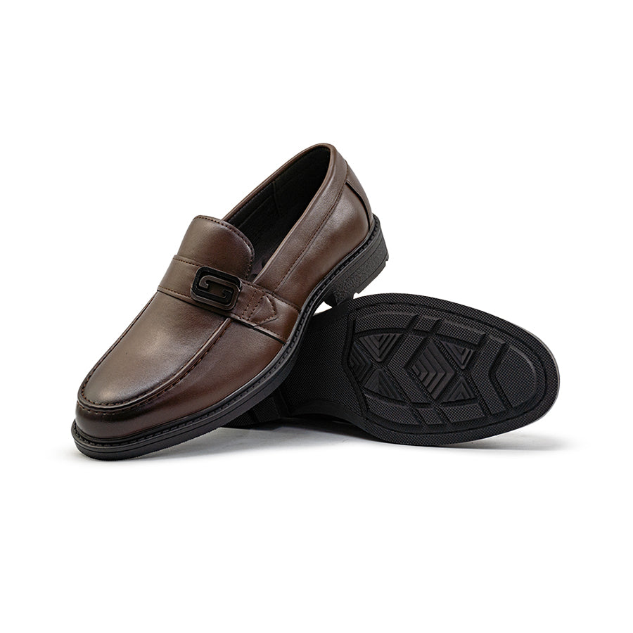Mario D'boro Men's Formal Slip On MY 26474 - Black / VDark Brown C87