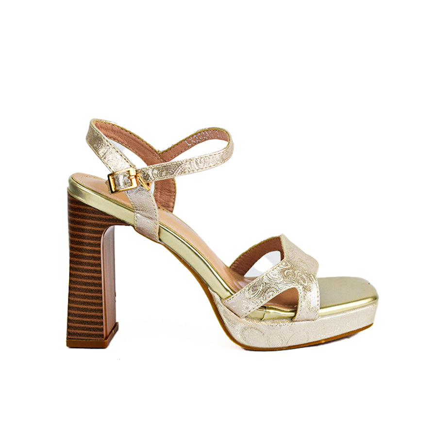 Mario D' Boro Women's Heeled Sandals LX 26246 Gold C49