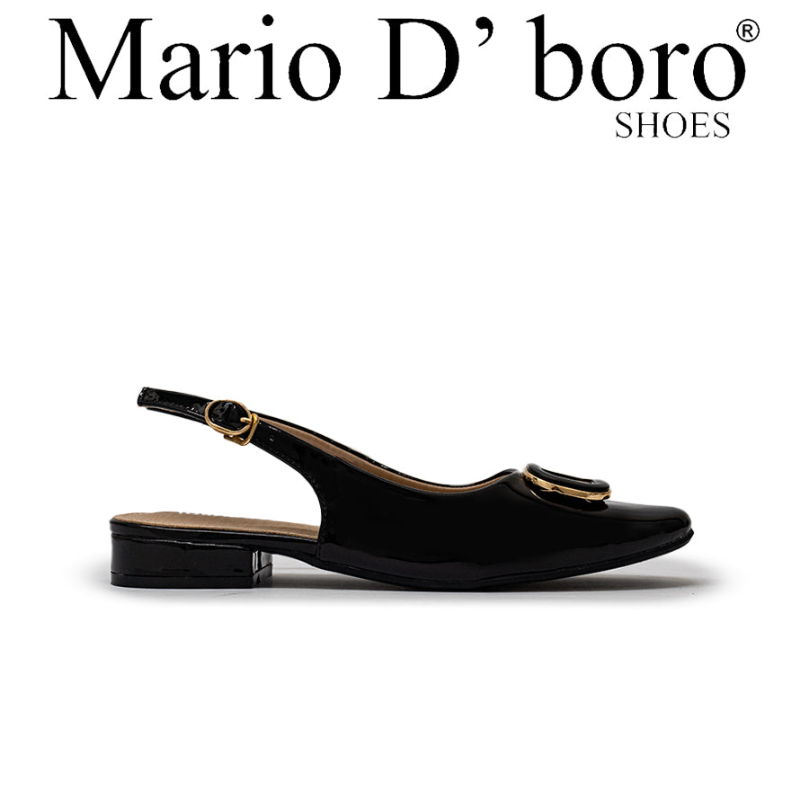 Mario D' boro Women's Flat Sandals LY 29413 Black / Taupe C79