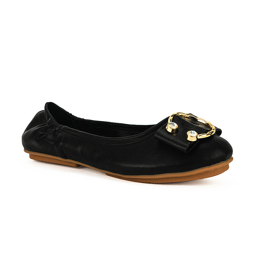 Mario D' Boro Women's Flats LW 23835 Black/Bone