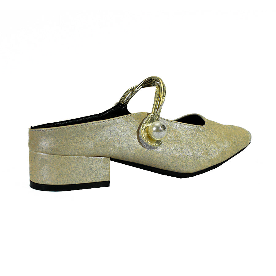 Mario D' Boro Women's Mules LX 27566 Gold C58