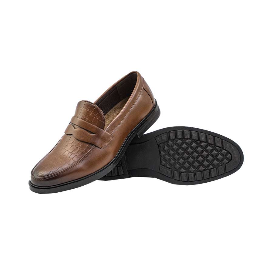 Men's Formal Slip On my 26069 BLACK / DARK BROWN