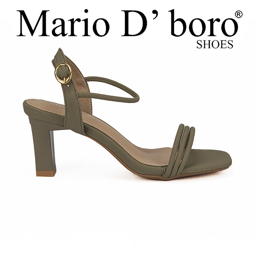 Mario D' Boro Women's Heeled Sandals LW 24346 Bone/Gray C41