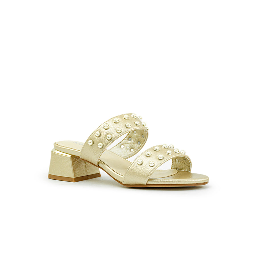 Mario D' boro Women's Heeled Sandals LY 29546 - Soft Gold /Soft Silver C89