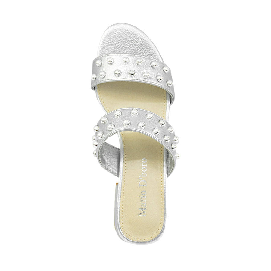 Mario D' boro Women's Heeled Sandals LY 29546 - Soft Gold /Soft Silver C89