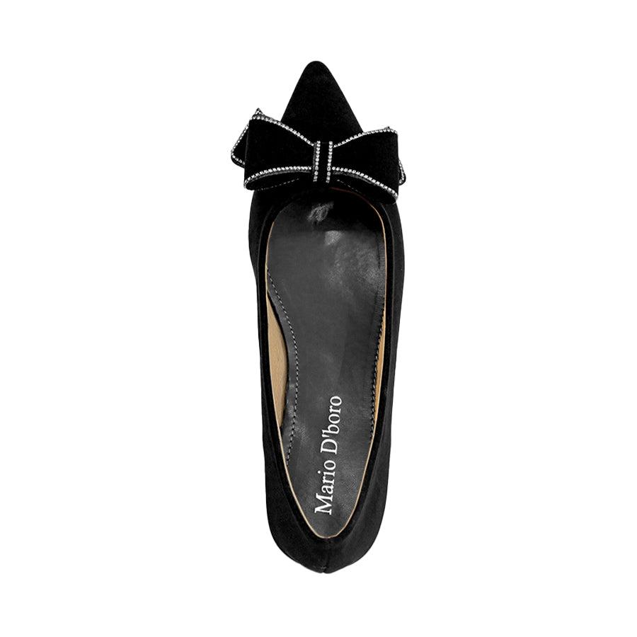 Mario D' boro Women's Ballet Flats LY 29469 - Black / Maroon C86