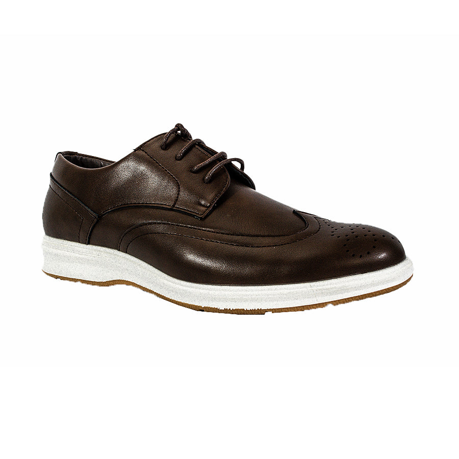 Mario D' Boro Men's Formal Oxford MX 24159 Brown/Dark Brown C62