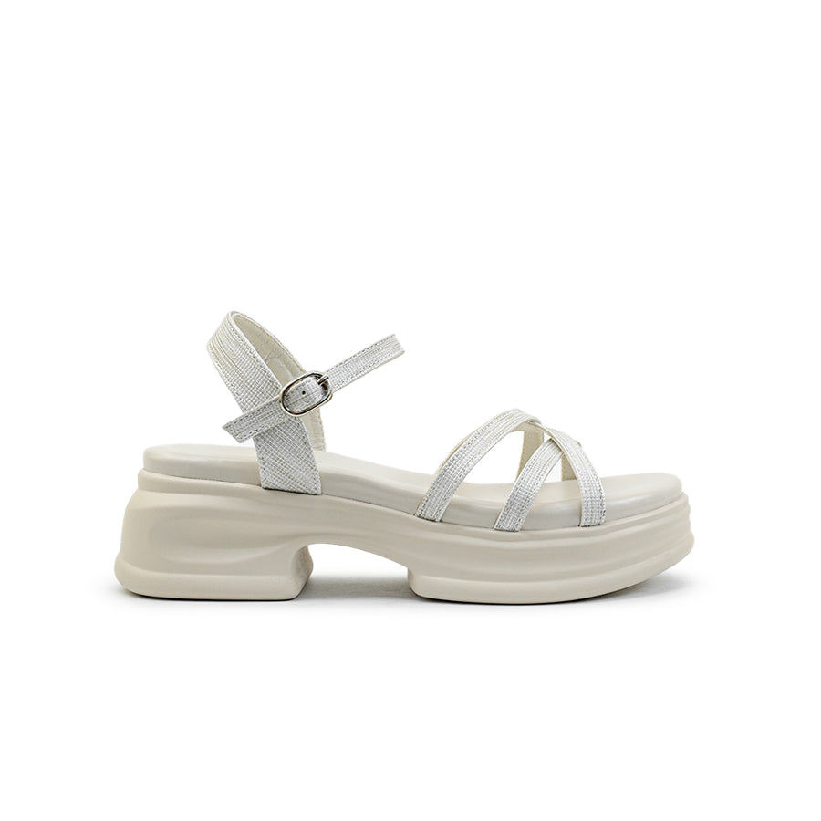 Mario D' boro Women's Heeled Sandals LY 28210 - White / Black C89
