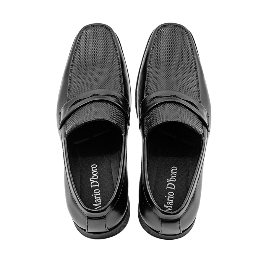 Mario D' Boro Men's Formal Slip On MY 25614 Black C81 All Seasons Shoes Comfortable & Stylish
