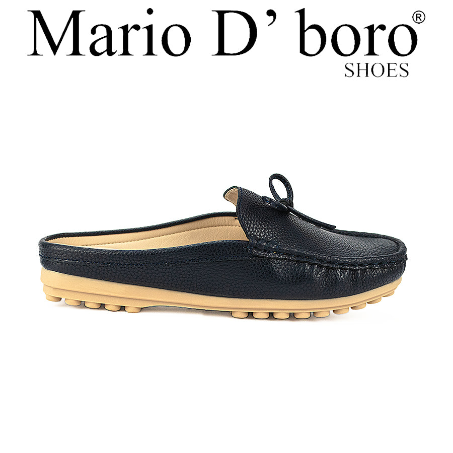 Mario D' Boro Women's Mules Lw 26098 Navy Blue/Pewter C46