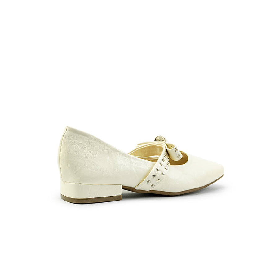 Mario D' boro Women's Ballet Flats LY 29564 - Black / Off White C86