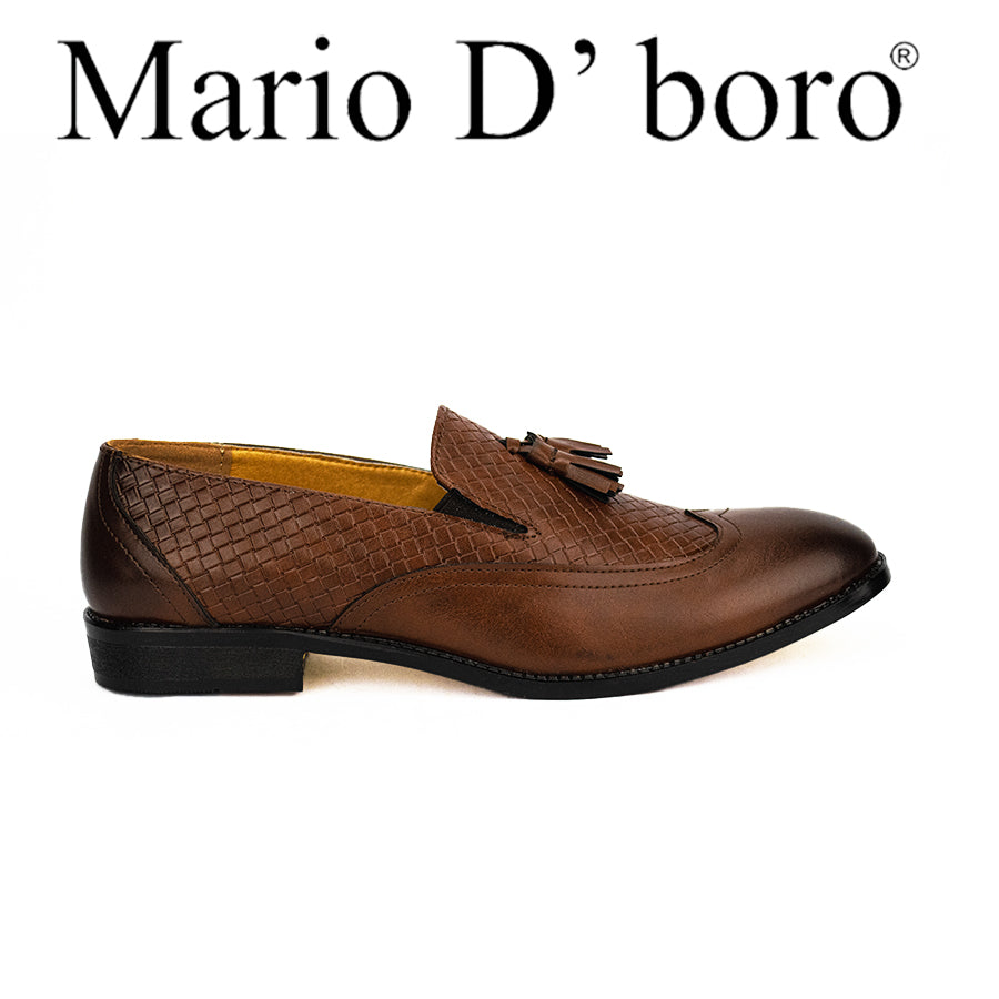 Mario D' Boro Men's Formal Slip On Mw 22946 Brown/Coffee Brown C43