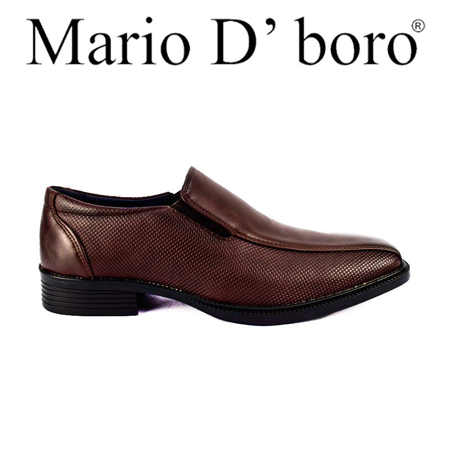 Mario D' Boro Men's Formal Slip On MX 24623 Black/Dark Brown C47