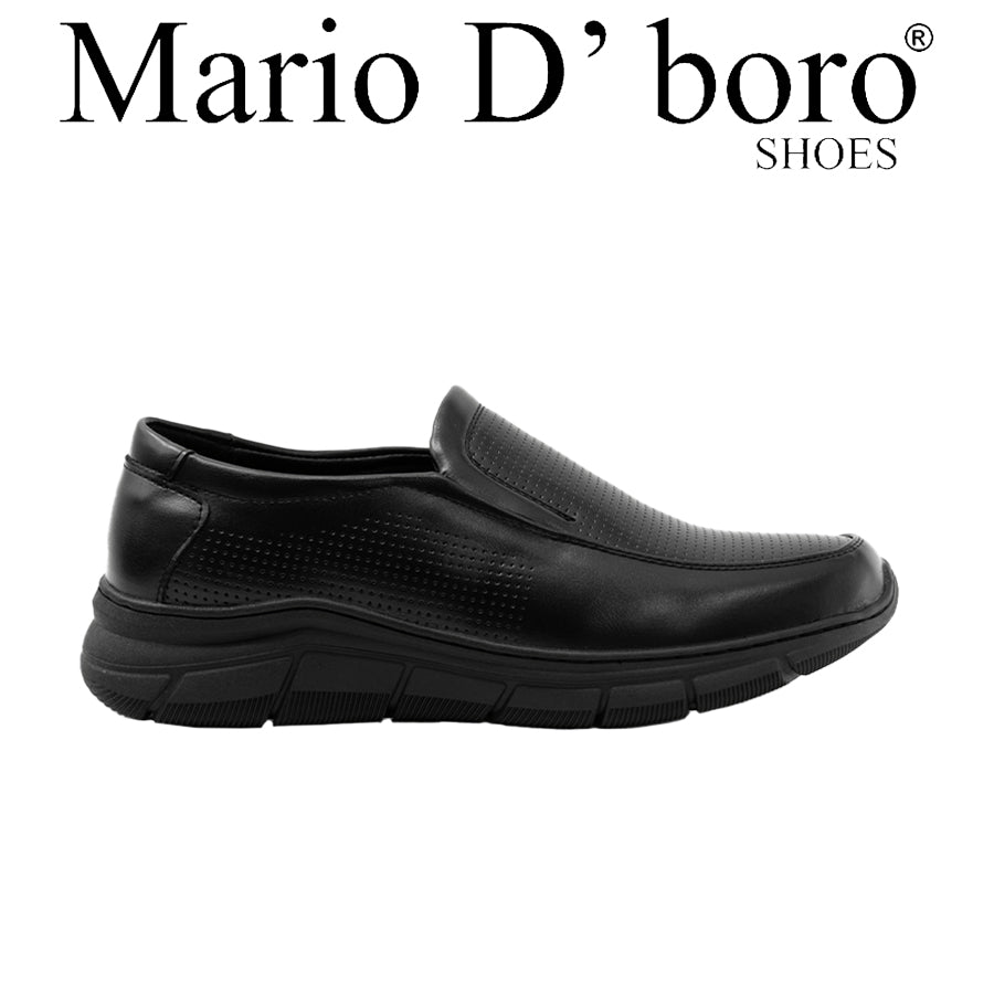 Mario D' Boro Men's Formal Slip On MY 25952 Black/Dark Brown C69
