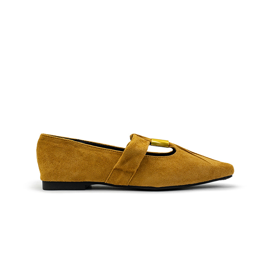Mario D' boro Women's Ballet Flats LY 29670 - Black / Tan C86