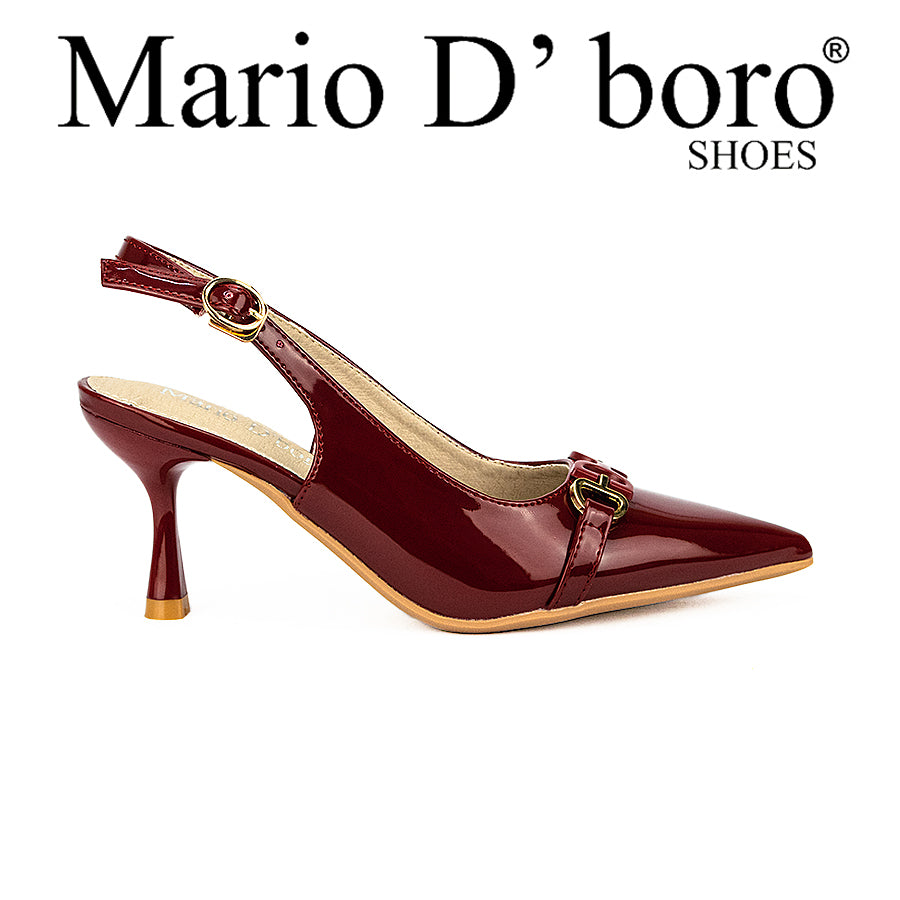 Mario D' Boro Women's Heeled Sandals LW 25795 Black/Maroon C44