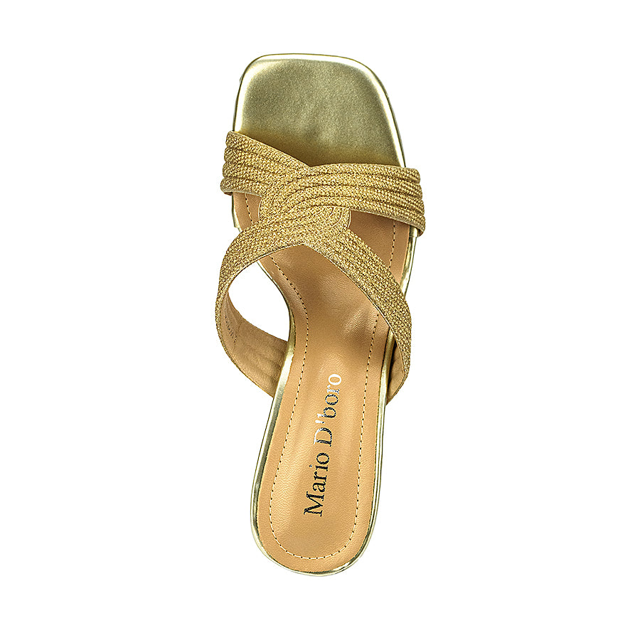Mario D' Boro Women's Evening Sandals Lw 25828 Gold/Silver C44