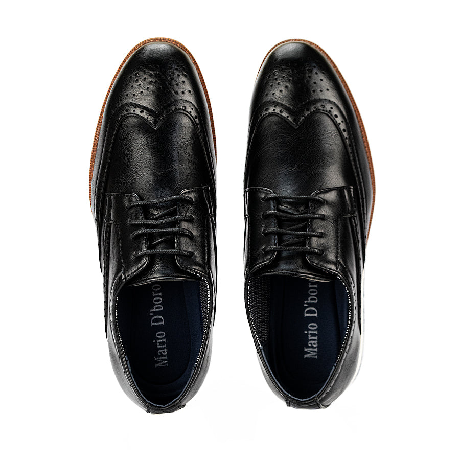 Mario D' Boro Men's Casual Oxford Mw 24218 Black/Brown C45