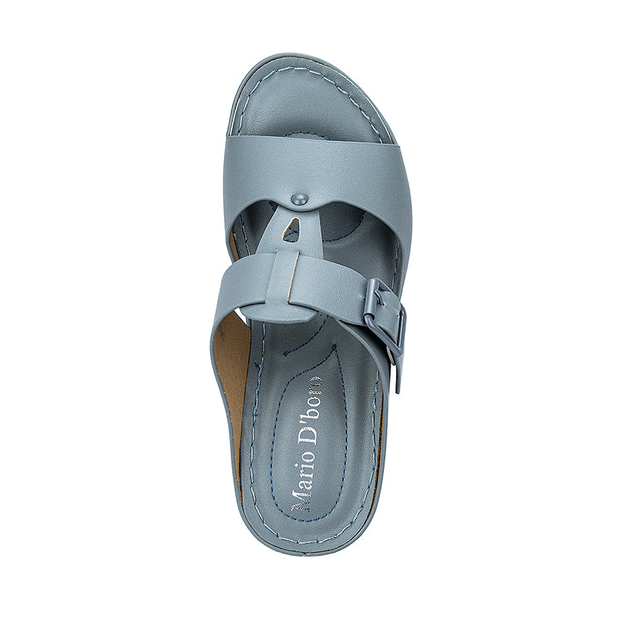 Mario D' Boro Women's Wedge Sandals LW 25695 Blue/Brown  C44
