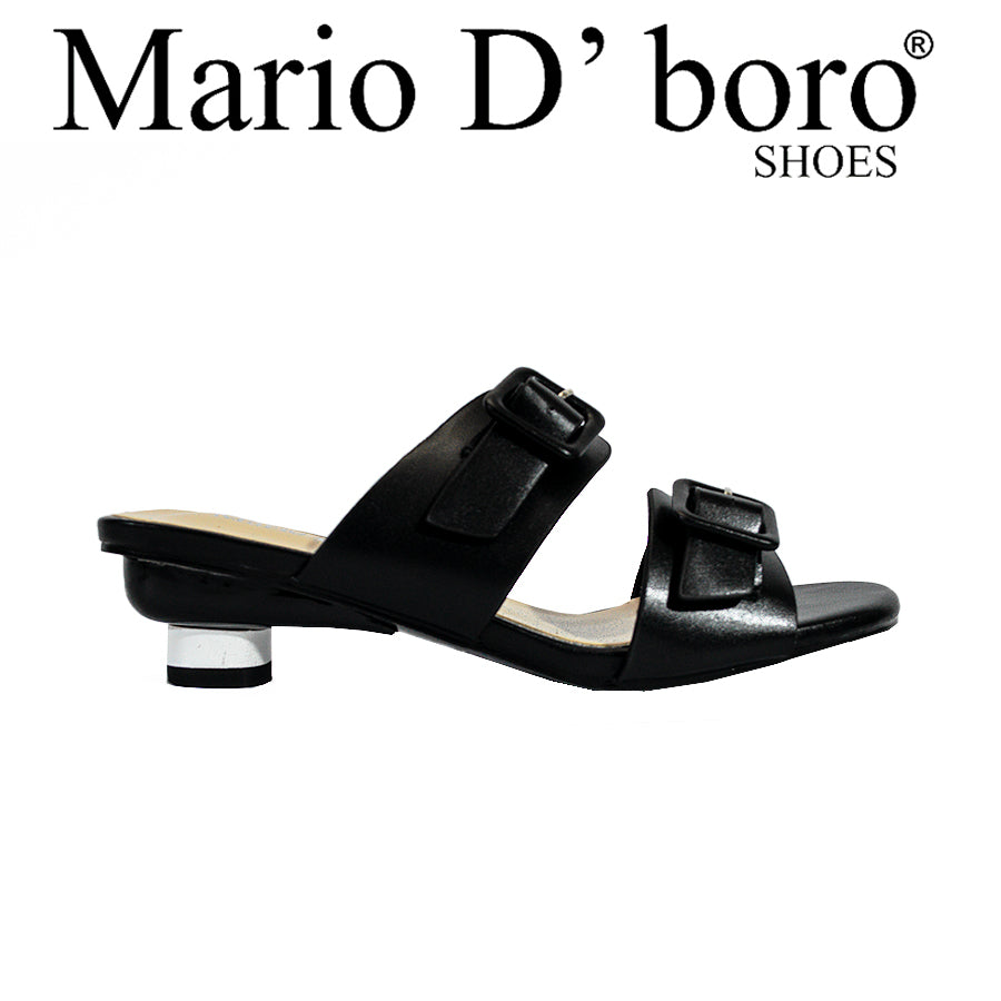 Mario D' Boro Women's Heeled Sandals LX 27479 Black/Bone C58