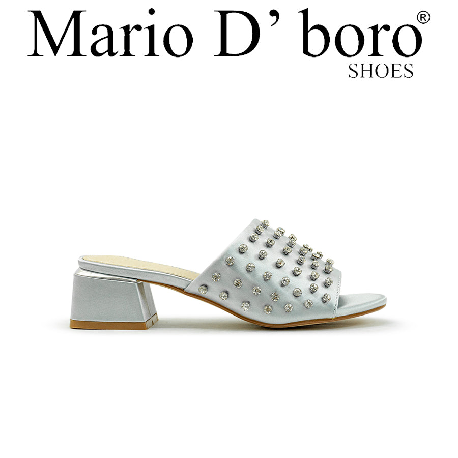 Mario D' boro Women's Heeled Sandals LY 29502 - Soft Gold / Soft Silver C89