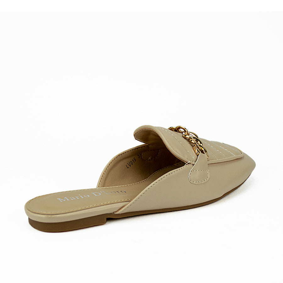 Mario D' Boro Women's Mules Lv 015 Beige/Black