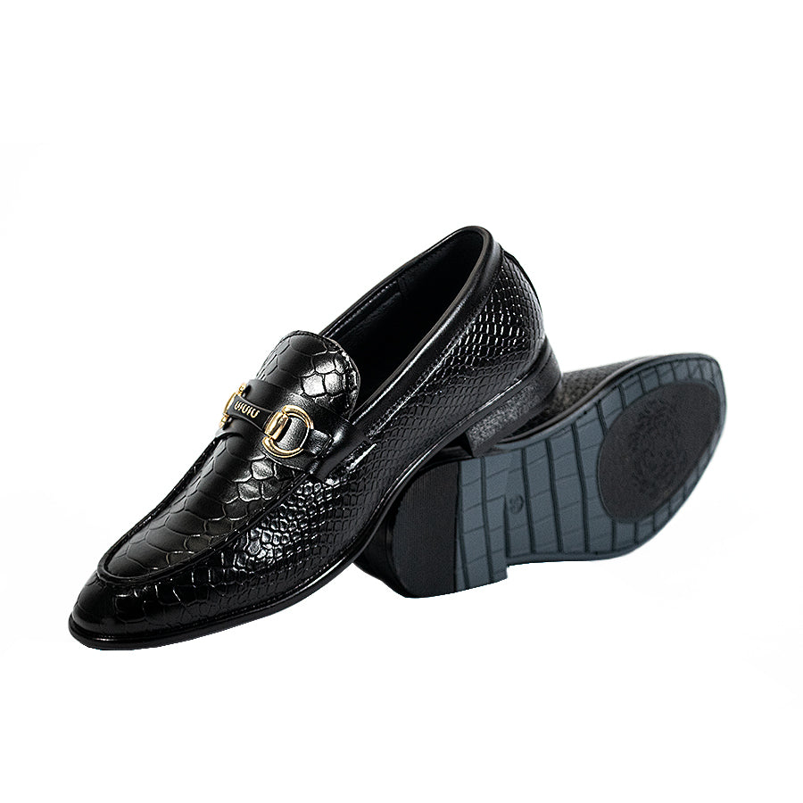 Mario D' Boro Men's Formal Slip On MY 25842 Black/Dark Brown C64