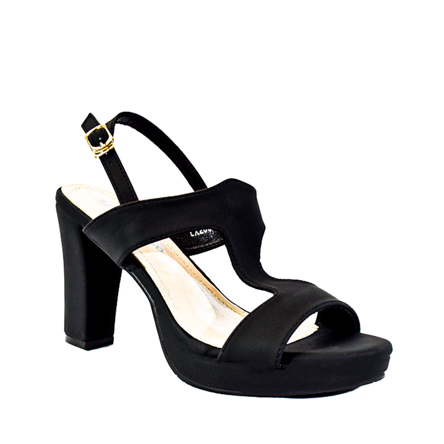 Mario D' Boro Women's Heeled Sandals LX 26563 Beige/Black C52