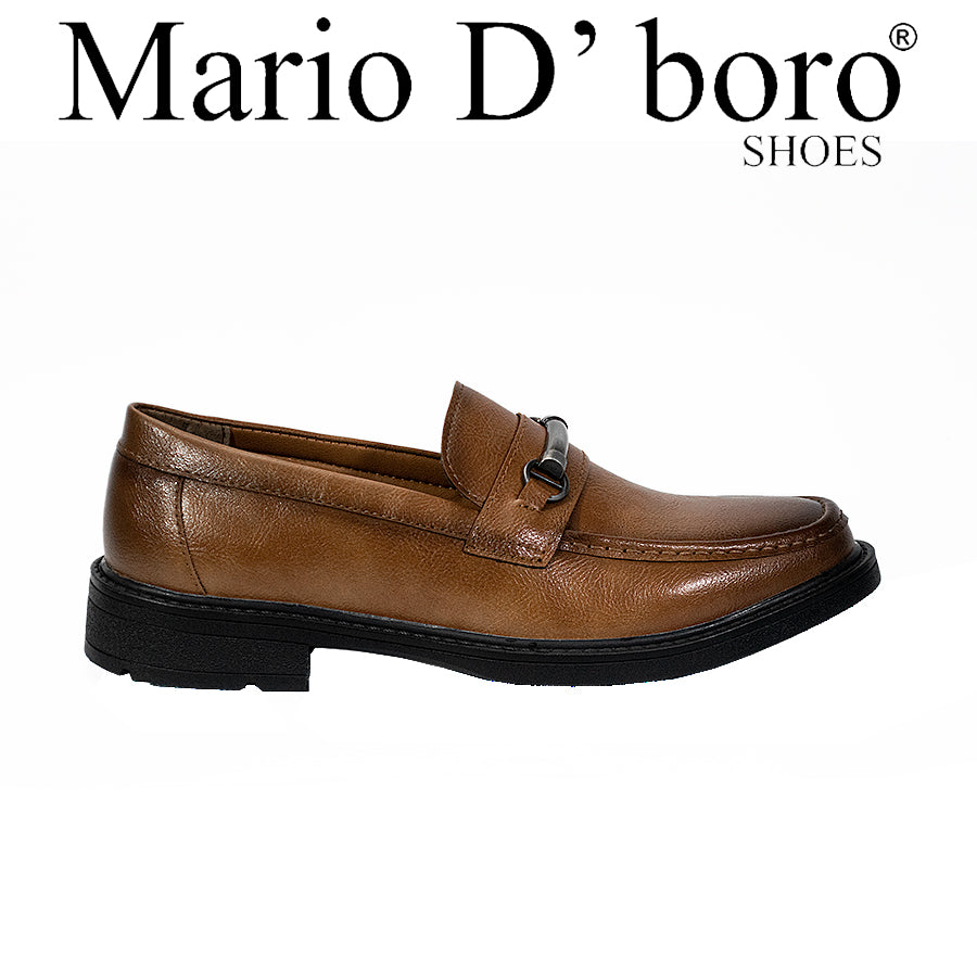 Mario D' Boro Men's Formal Slip On MY 25711 Black/Tan C64