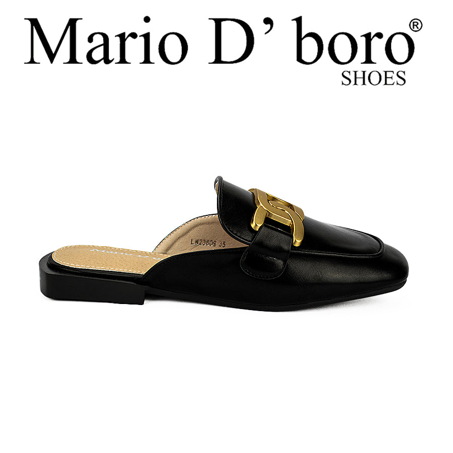 Mario D' Boro Women's Mules SandalsLw 23609 Black