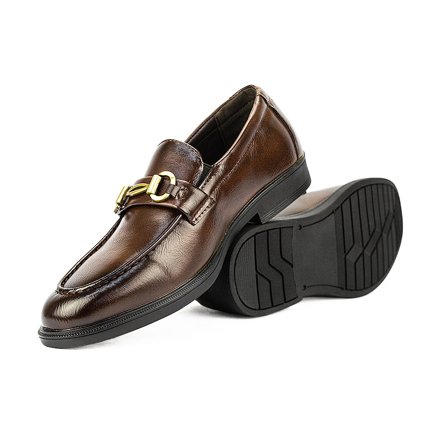 Mario D' Boro Men's Formal Slip On Mw 24312 Black/Dark Brown C45