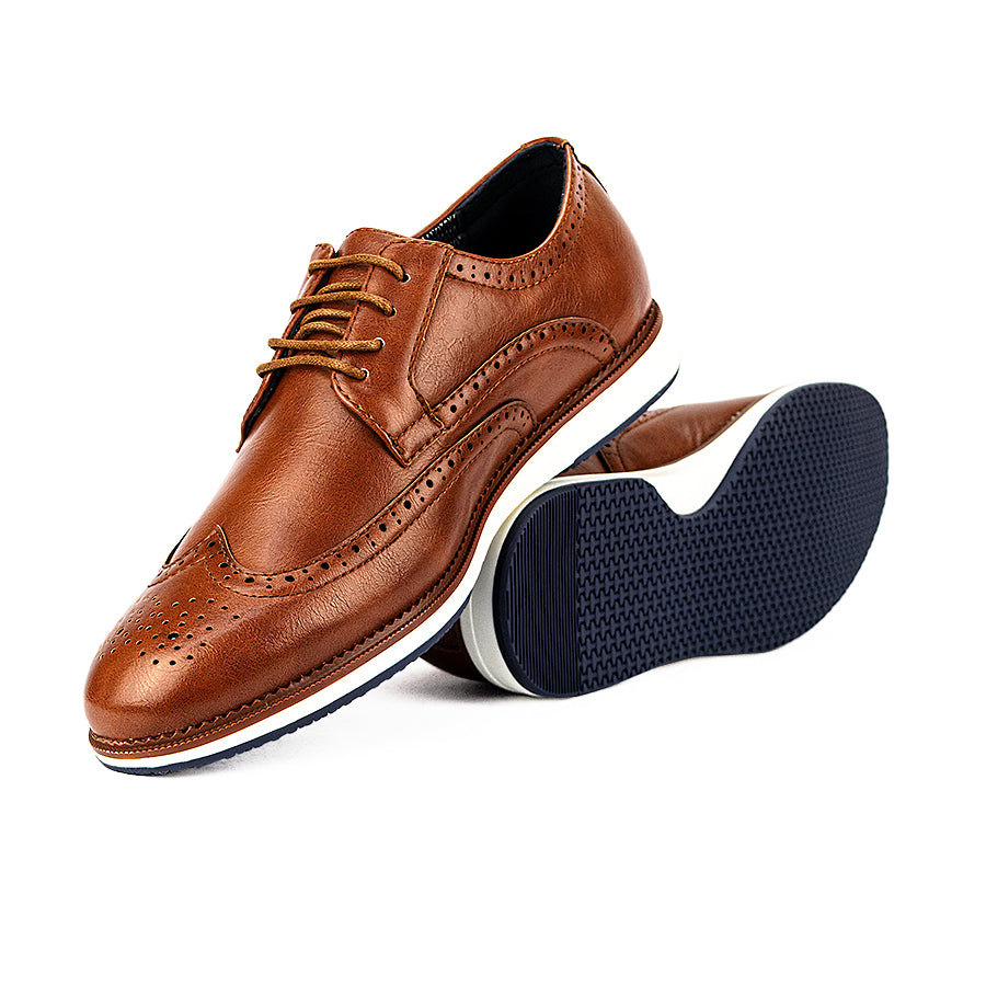 Mario D' Boro Men's Casual Oxford Mw 24218 Black/Brown C45