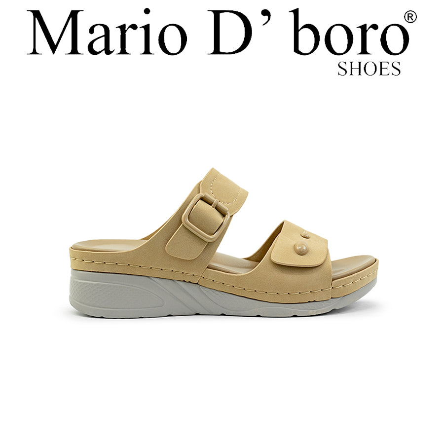 Mario D' boro Women's Flat Sandals LY 28551 - Beige / Bone C86