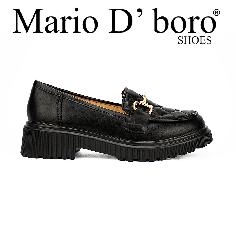 Mario D' Boro Women's Korean Flat Shoes Lw 24096 Black C28-C40-C44
