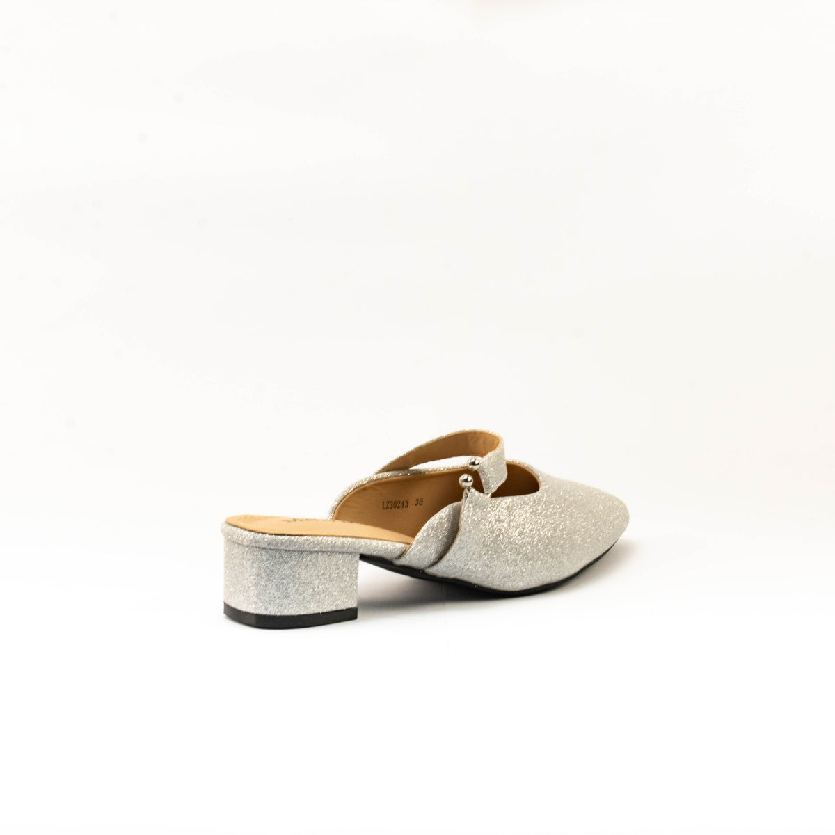 Mario D' boro Women's LZ 30243 C99 Gold /Silver glitter evening sandals with block heel and strap.