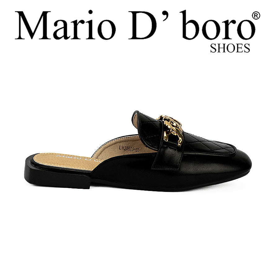 Mario D' Boro Women's Mules Sandals Lw 23620 Black