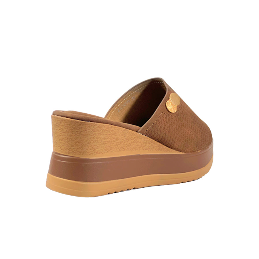 Mario D' Boro Women's Wedge Sandals LY 28234 Beige/Dark Brown C67