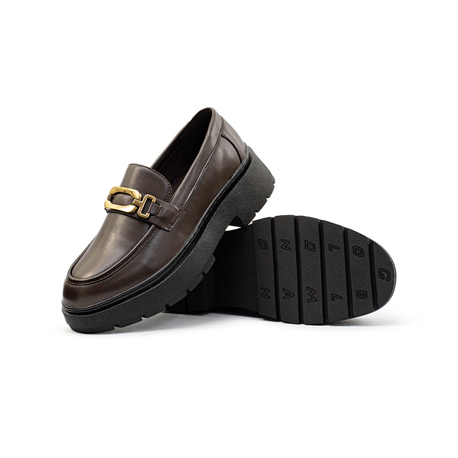 Mario D' Boro Men's Formal Slip On MY 24841 - Black /V.Dark Brown  C81