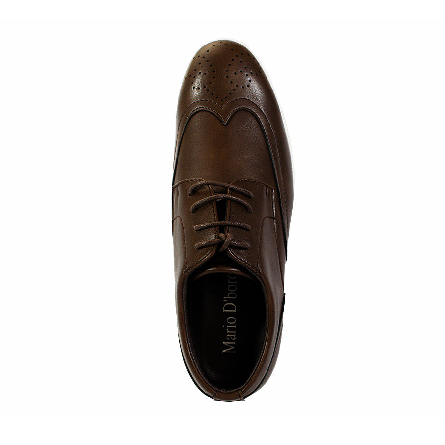 Mario D' Boro Men's Formal Oxford MX 24159 Brown/Dark Brown C62
