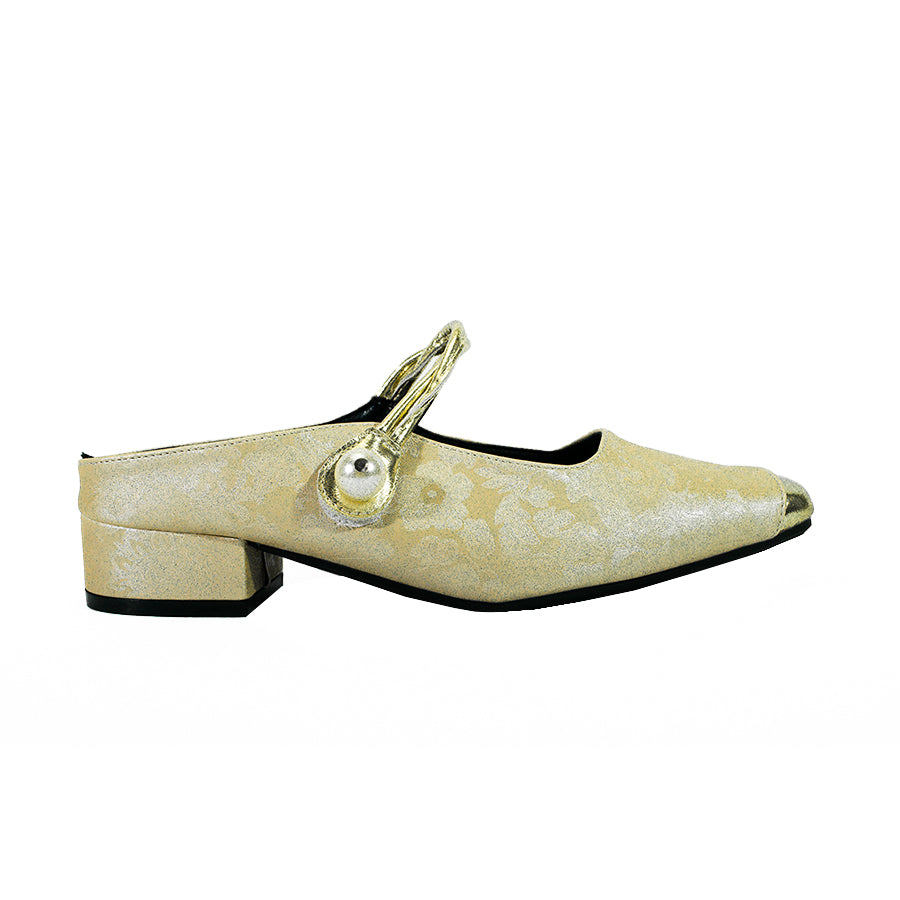 Mario D' Boro Women's Mules LX 27566 Gold C58
