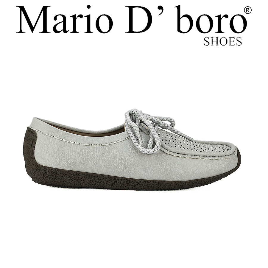 Mario D'Boro Women's Loafer Lw 25986 Light Gray/White C46