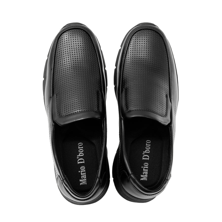 Mario D' Boro Men's Formal Slip On MY 25952 Black/Dark Brown C69