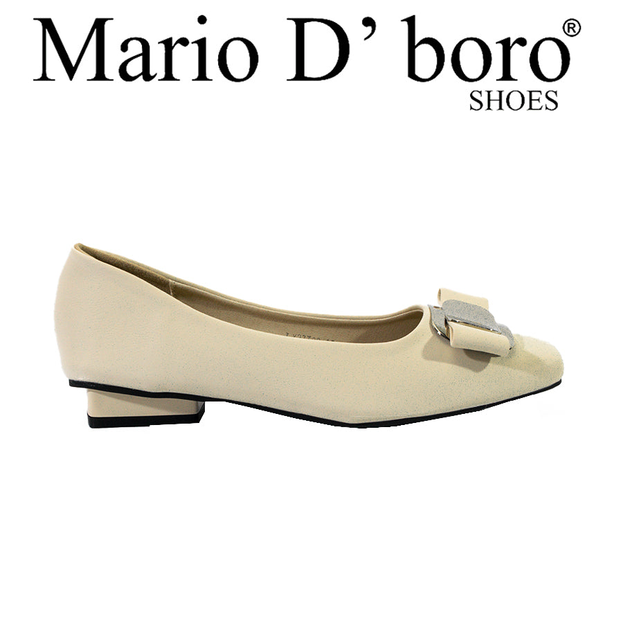 Mario D' Boro Women's Ballet Flats LX 27722 Black/Bone C61