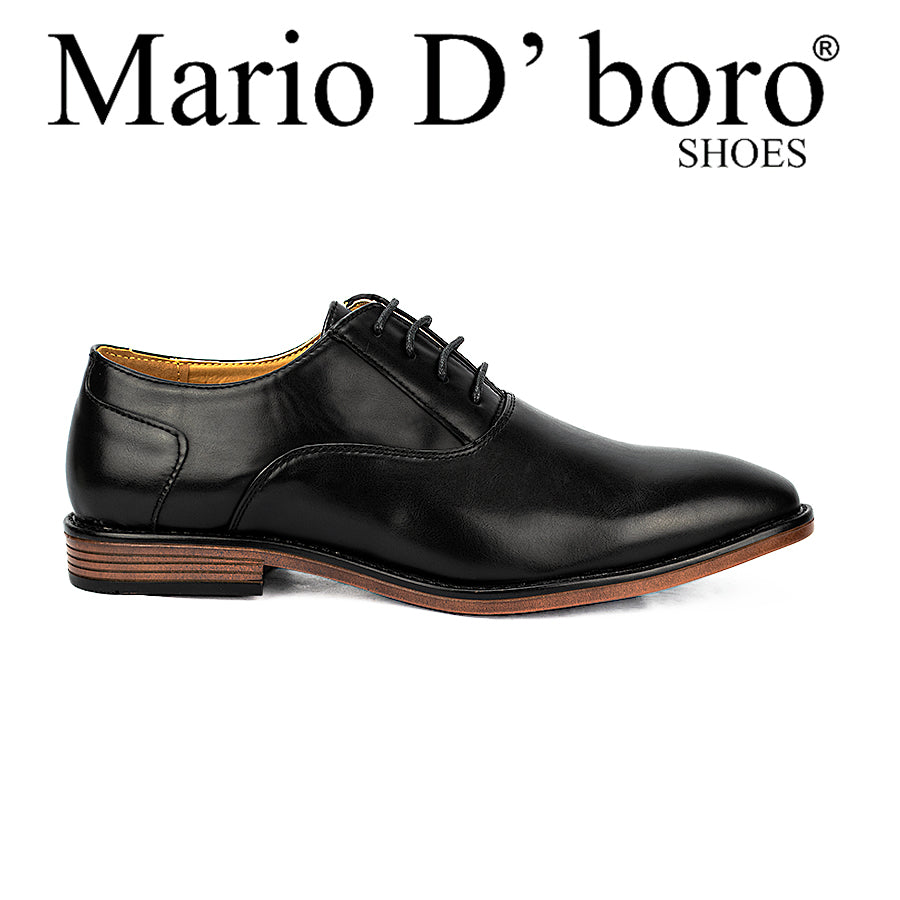 Mario D' Boro Men's Formal Shoes Oxford Mw 23089 Black/Dark Brown